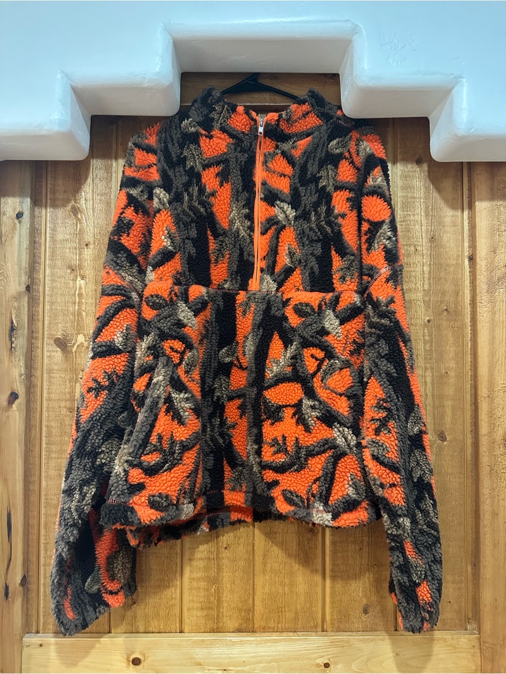 Urban Outfitters BDG Mens Scotty Camo Printed Fleece Camouflage Jacket, Size XL